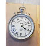 Silver Pocket Watch Wall Clock  a brilliant replica of a traditional pocket watch to add unique