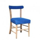 Refectory Dining Chair Library Blue And Weathered Oak 51 X 57 X 87cm RRP £610