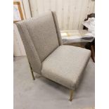 Mighty Lounge Chair -Winston Speckle A Versatile Occasional Chair With A Satin Brass Base And