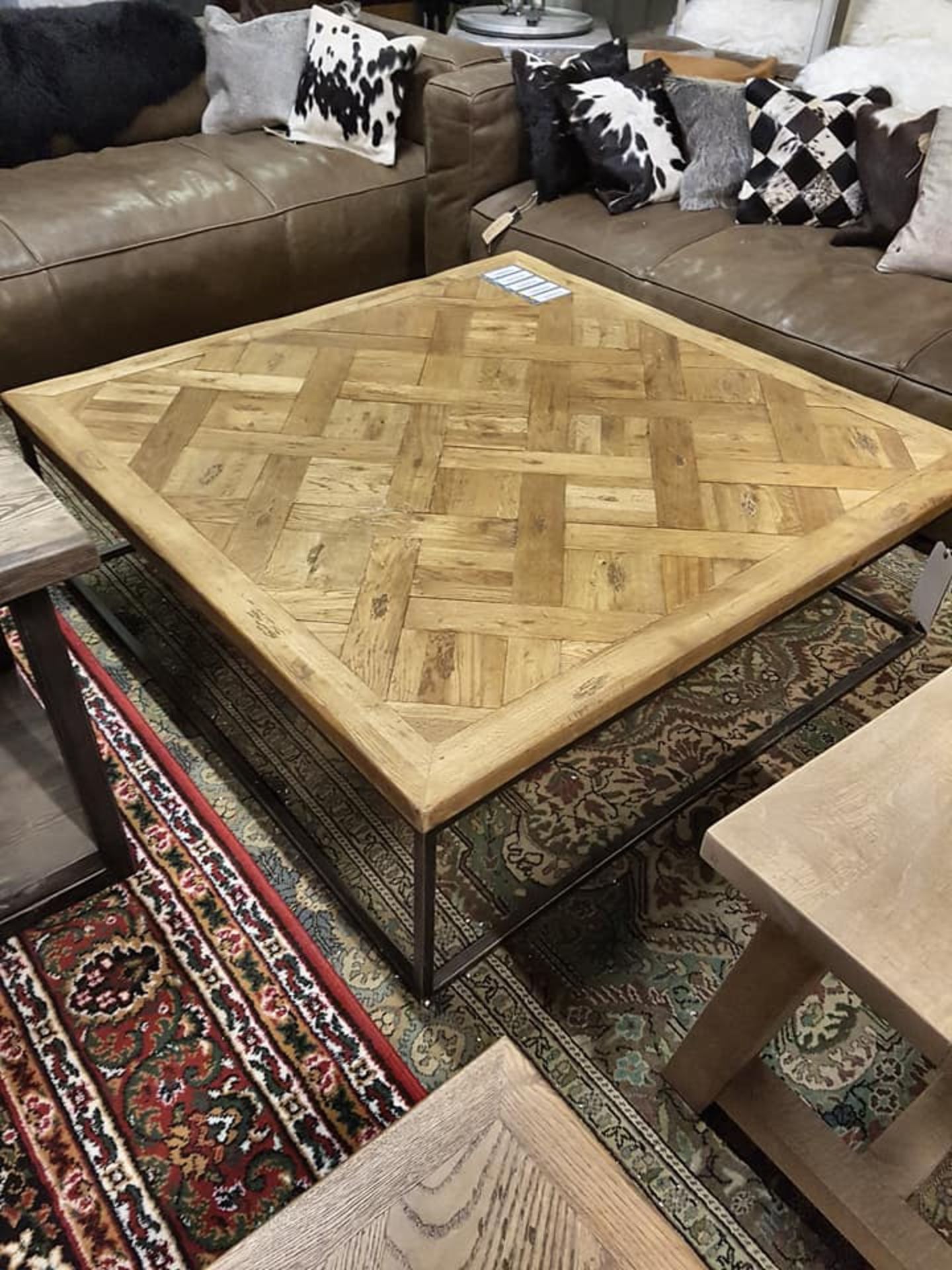 Arlington Coffee Table Saloon and ; Iron Fresh Pieces Of European Oak Are Cut To Size And