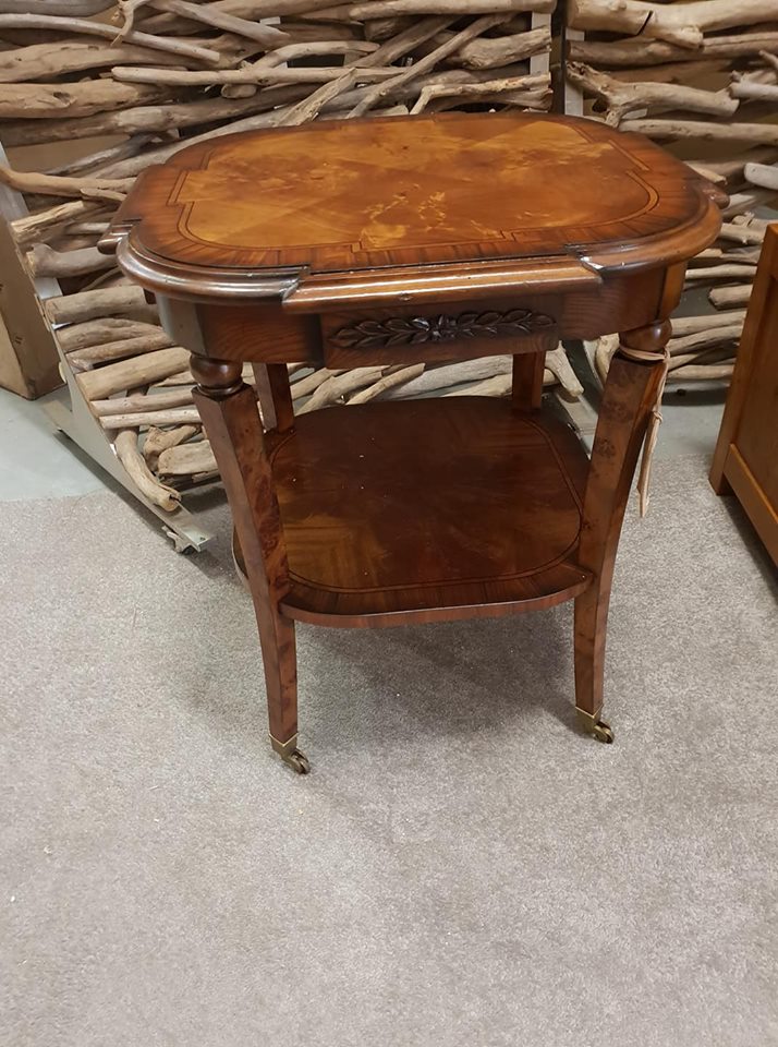 Cheshire Side Table –A Stunning Reproduction Side Table In Notra Crotch Satinwood And Rosewood The