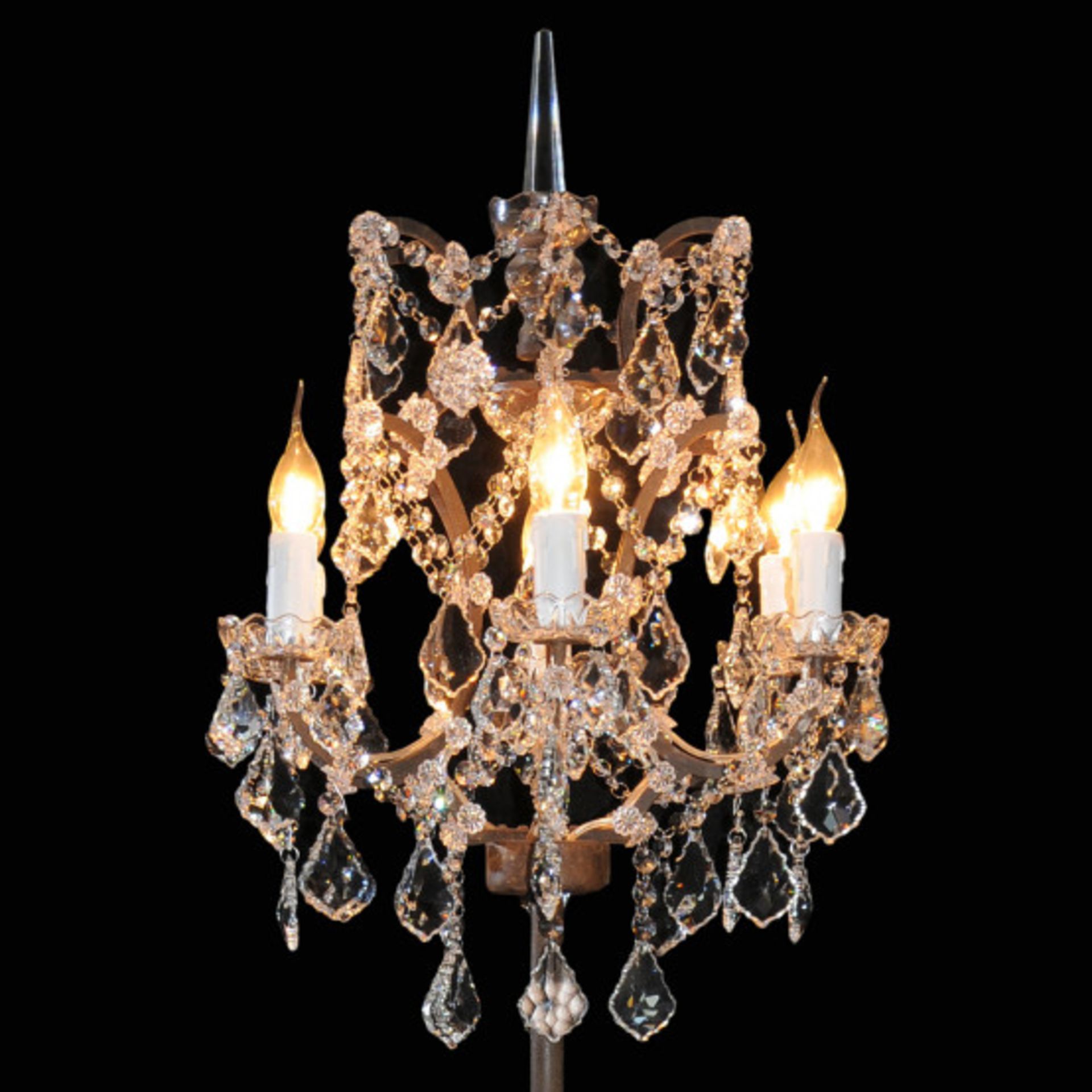 Crystal Floor Lamp Antique Rust (UK) The Iconic Crystal Chandelier Is A True Testament To The - Image 3 of 4