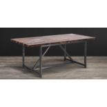 Trapt Dining Table The Trapt Dining Table Features Five Hearty Beams Of Exotic African Balsam Wood