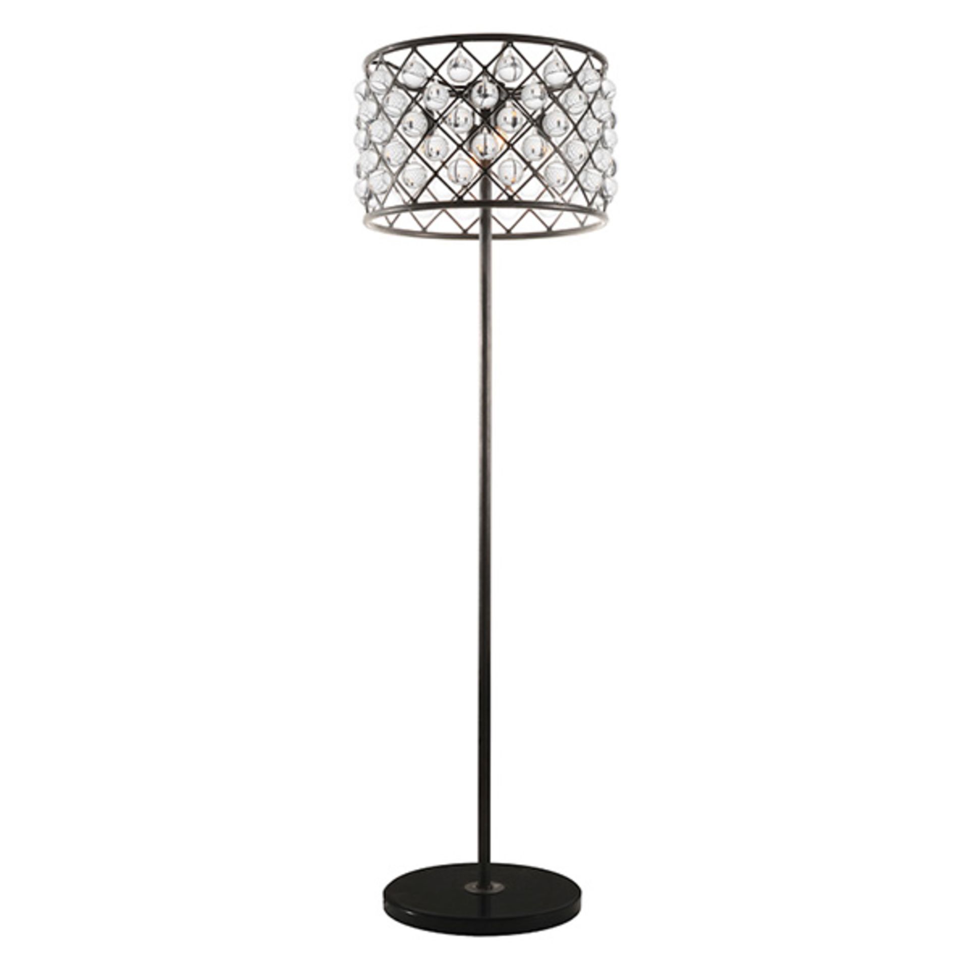 Zig Zag Floor Lamp (UK) Natural The Zig Zag Floor Lamp Features Delicate Spheres Of Optical Grade - Image 2 of 2