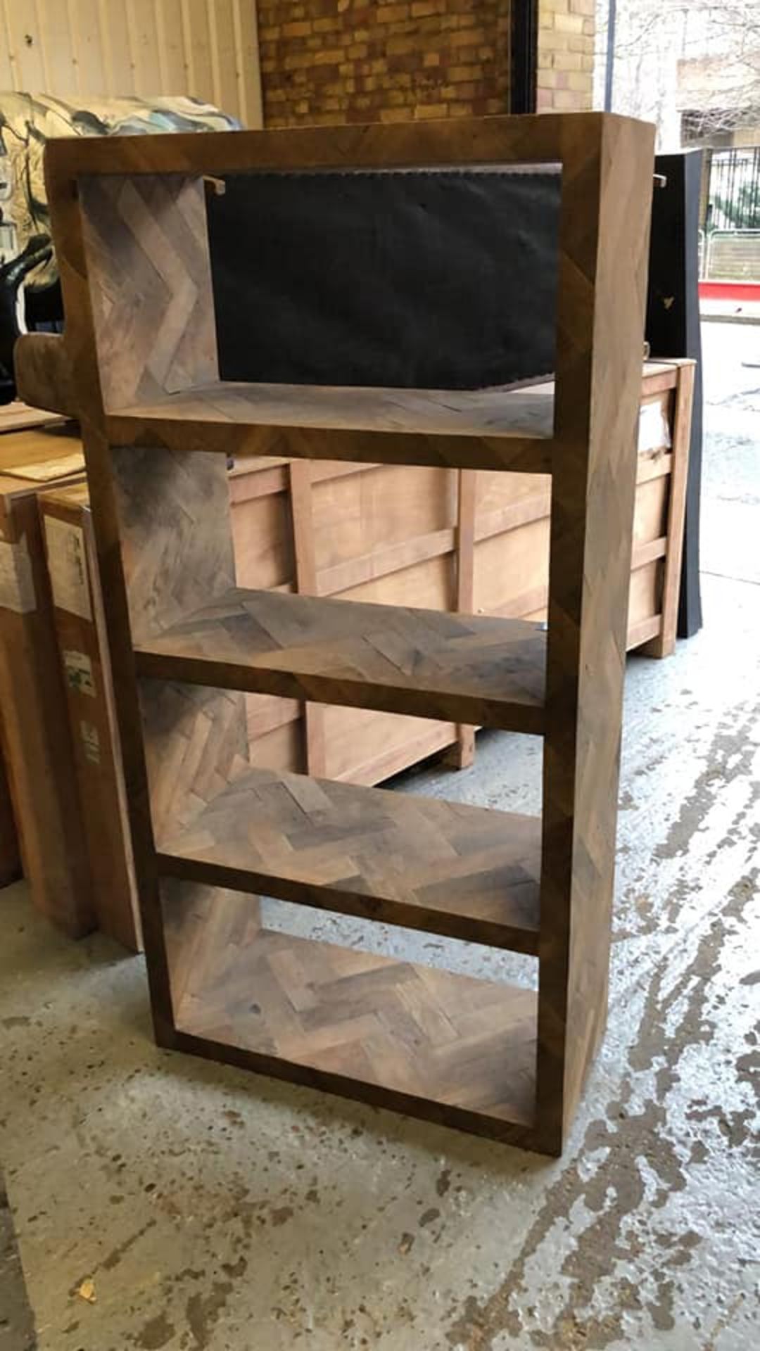 Dance Floor Bookcase Parquet Oak The Dancefloor cabinetry collection has been created with reclaimed