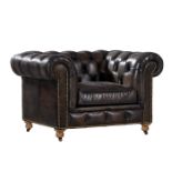 Constable Sofa 1 Seater Leather Armchair The Constable Is The Classic Vintage Chesterfield Style