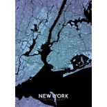 New York Metropolitan Topography Map Large Vivid Metal Mounted Map Neatly Organises Urban Sprawls