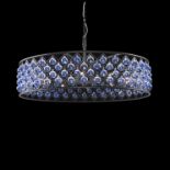 Zig Zag Hoop Pendant (UK) Blue & Matt Black The Zig Zag collection features delicate spheres of