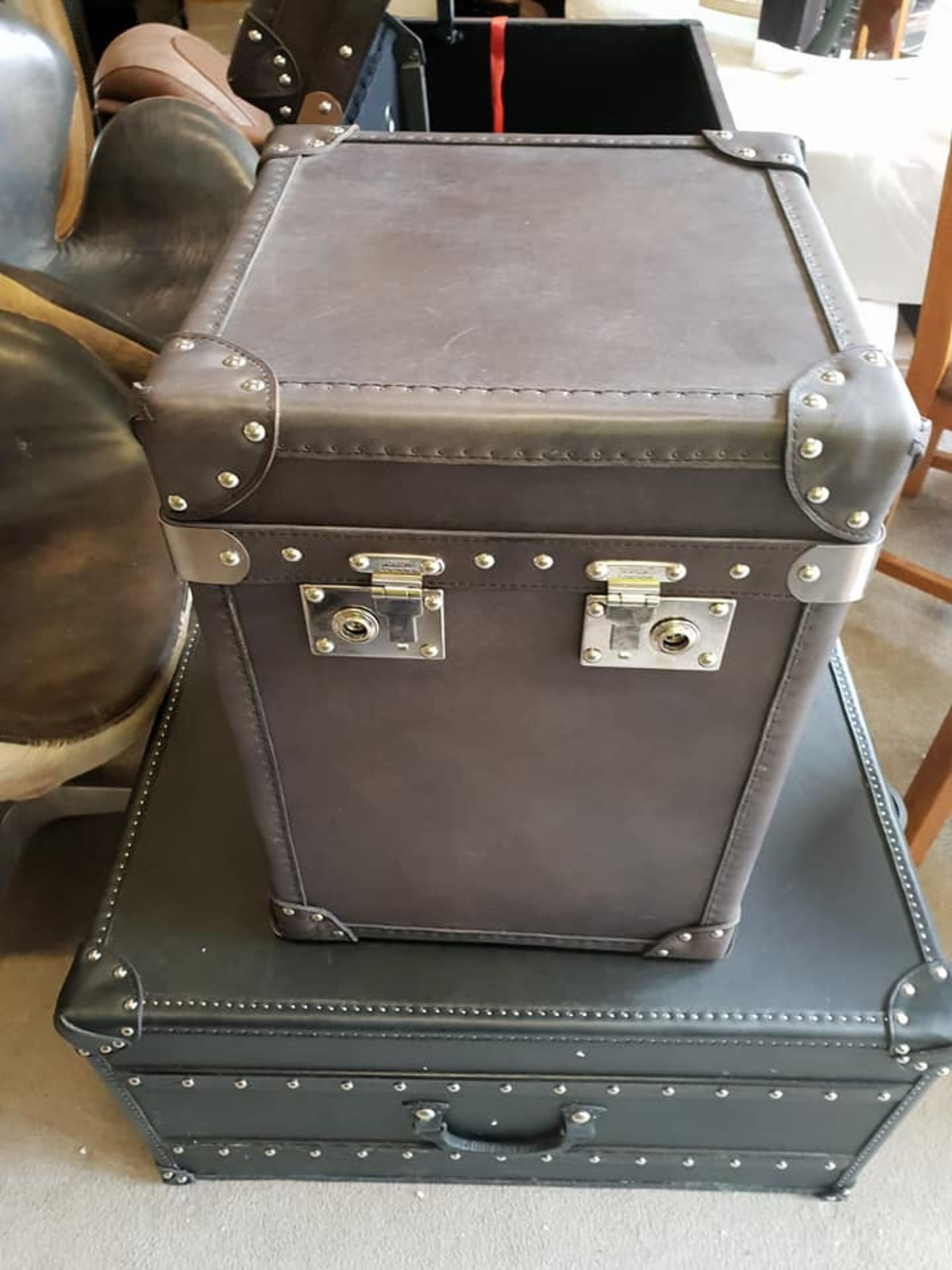 Paris Trunk Destroyed Black Leather This Authentic Trunk Truly Speaks To The Heritage Of The