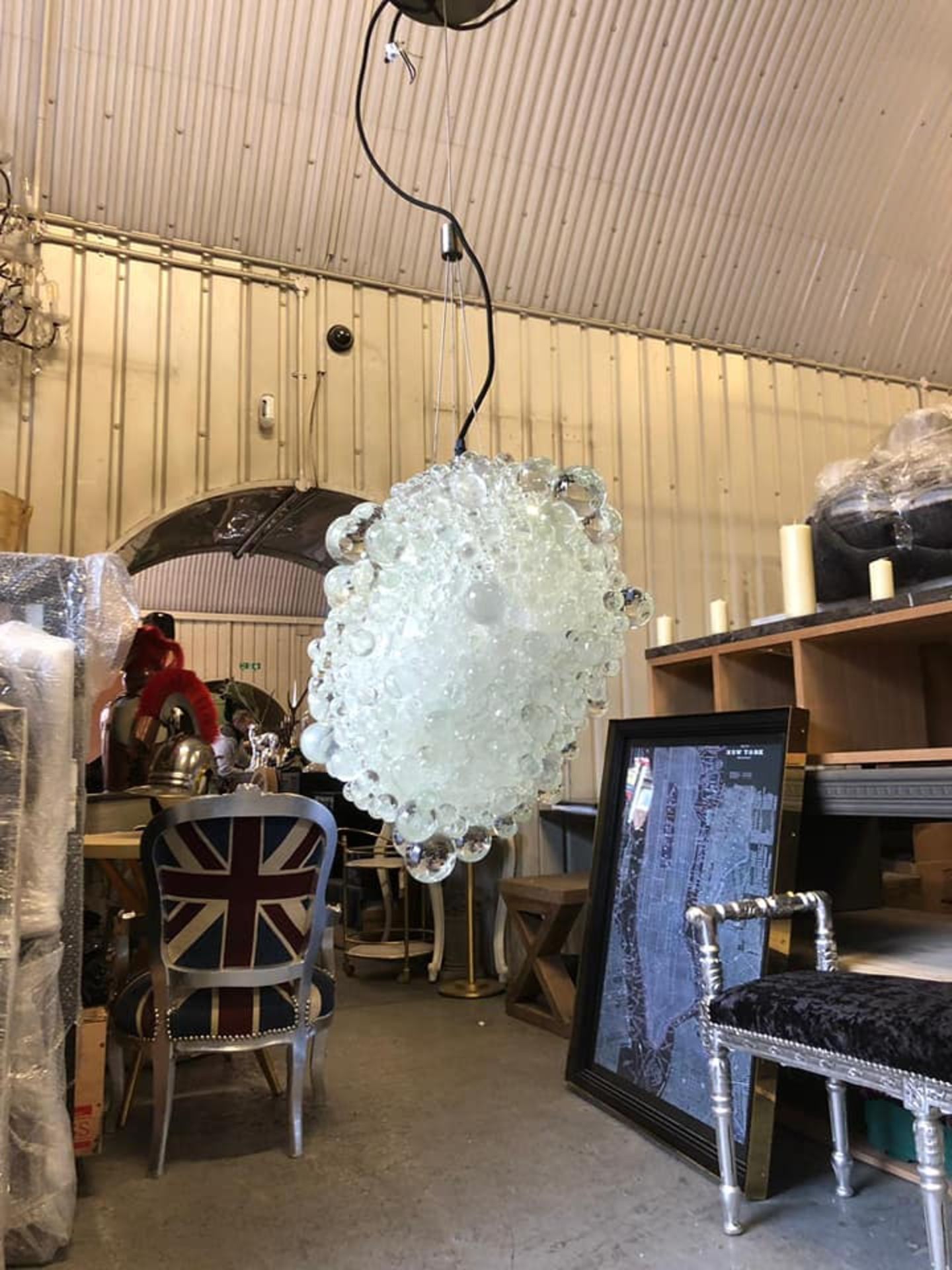 Bubble Pendant Chandelier (UK) For A Burst Of Quirky Fun, Hang This Chandelier With Glass Bubbles - Image 3 of 3