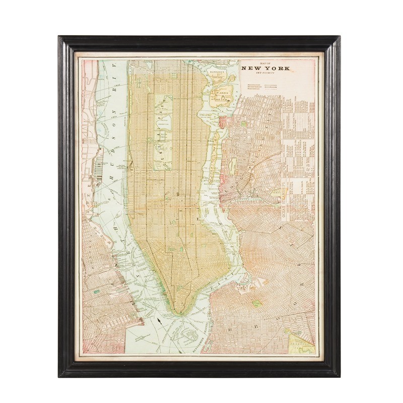 Artline Map New York In Black Wood Frame These Framed City Maps Pay Homage To Each City’s History