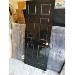 A Pair Of Sussex Style 40mm thick Gloss Black Interior Doors Complete With Ironmongery 82 x 203 cm