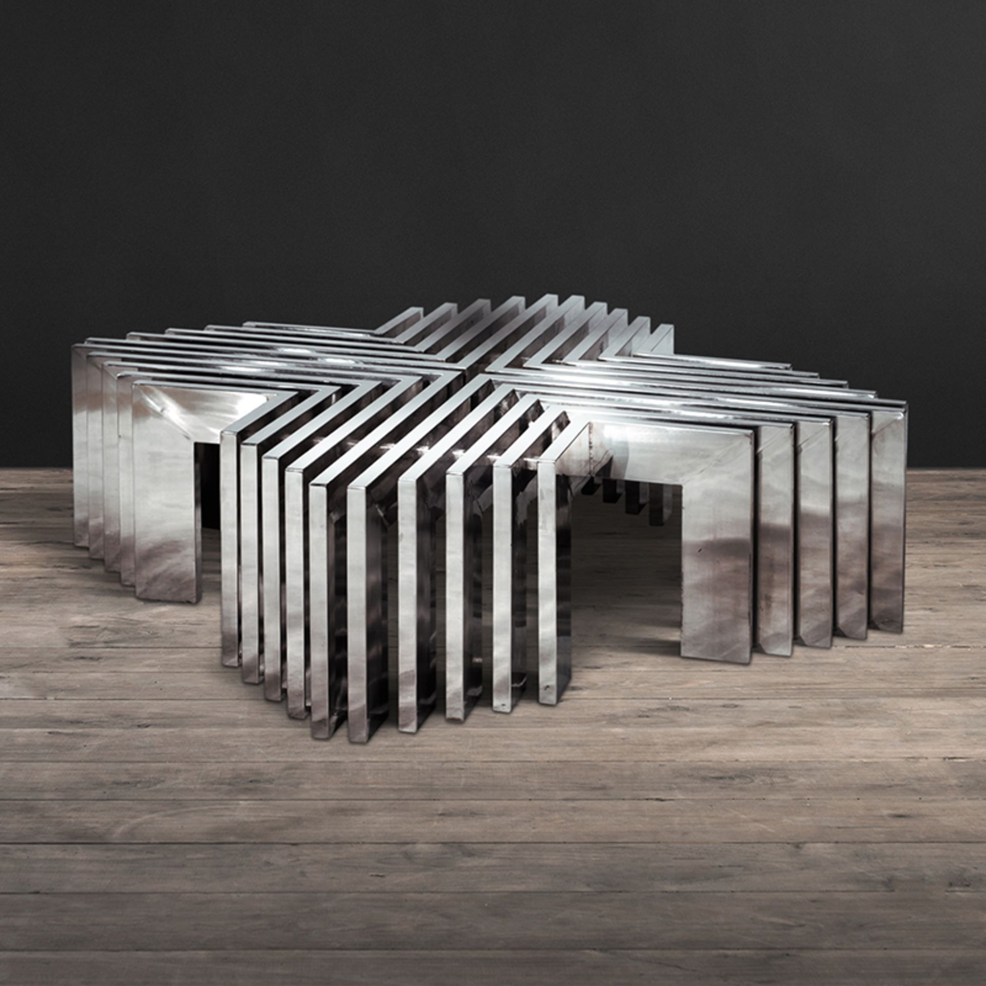 Zazenne Cross Pattern Coffee Table Sit And Meditate On Zazenne Coffee Table. Finished In Sleek Shiny