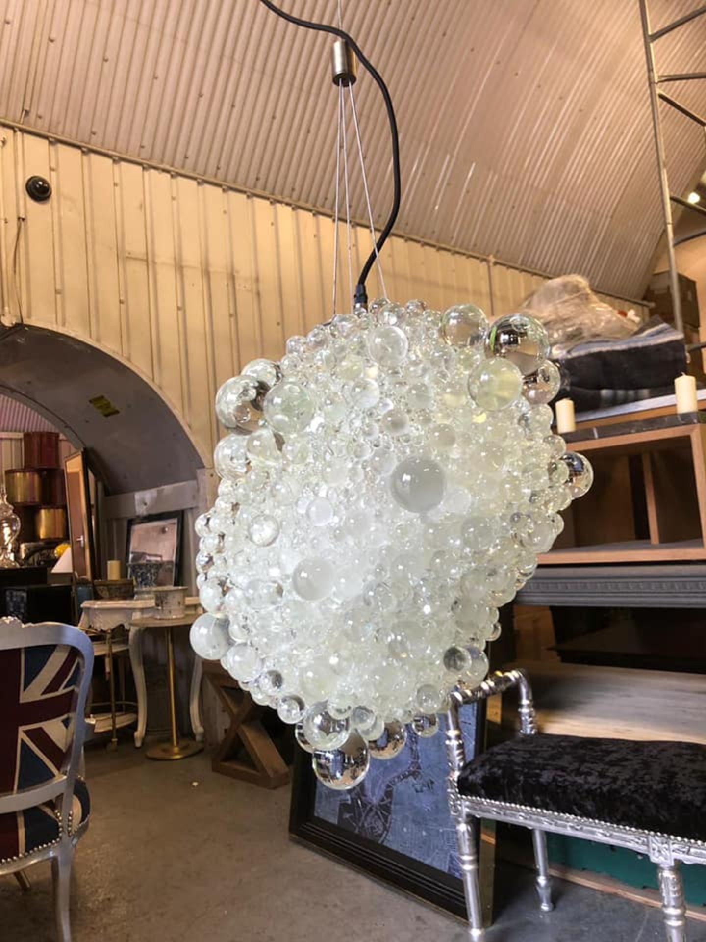 Bubble Pendant Chandelier (UK) For A Burst Of Quirky Fun, Hang This Chandelier With Glass Bubbles - Image 2 of 3