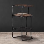 Circuit Bar Stool Wrecked Black Leather Connect With Friends Over Energetic Conversation With The