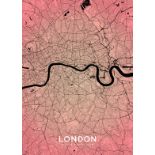 London Metropolitan 2 Topography Map Large Vivid Metal Mounted Map Neatly Organises Urban Sprawls