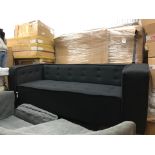 Bond 3 Seater Sofa - Wool Herringbone Black Bold And Dynamic In Design Its Generously