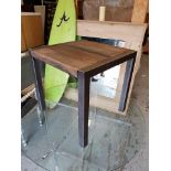 Foundry Bobbin Side Table Iron and Old Door Oak Top 50 x 50 x 50cm