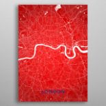 London Metropolitan Topography Map Large Vivid Metal Mounted Map Neatly Organises Urban Sprawls