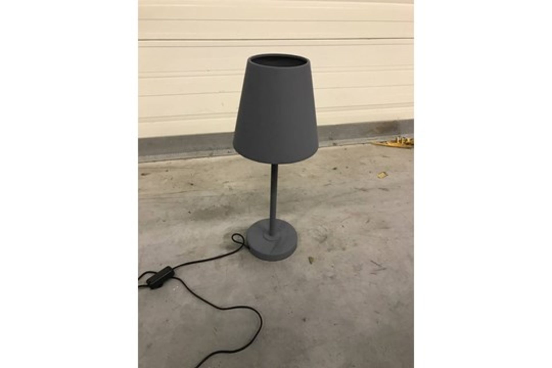 Contemporary Metal Table Lamp (EU) Grey Metal The Slim Stem Like The Trunk Of A Tree, Its Shade Is A