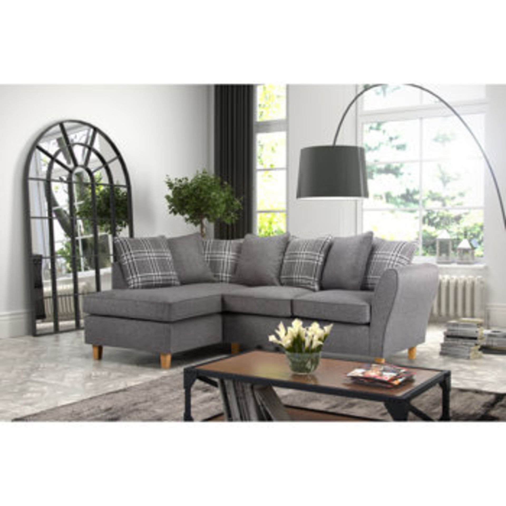 Seattle Left Hand Corner Sofa Suite A Comfortable And Modern Corner Pillow Back Sofa, The Seattle