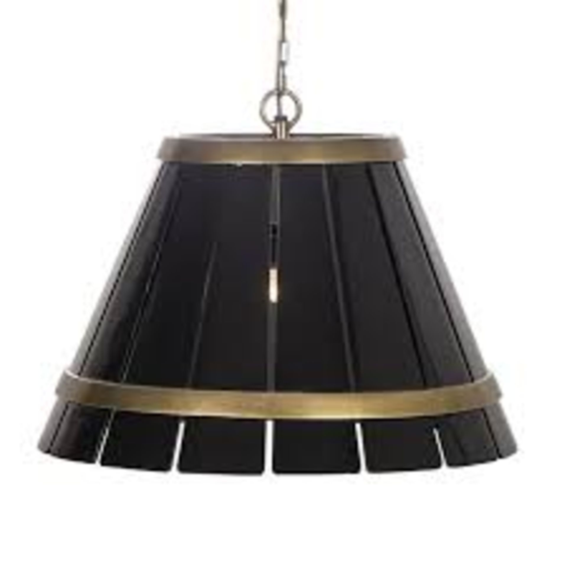 Boyd Mikado Hanging Shade A modern take on the classic chandelier, featuring weathered wooden slates