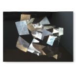 Kelly Hoppen Pyrite Modern Classic Flame Aura Quartz Print Acrylic On Paper Dry Mount A Striking,
