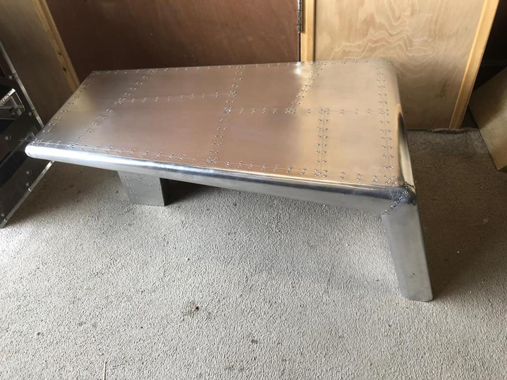 Aluminium Coffee Table Aero Finished Aluminium The Aviator-Style Coffee Table Is Made Of Solid