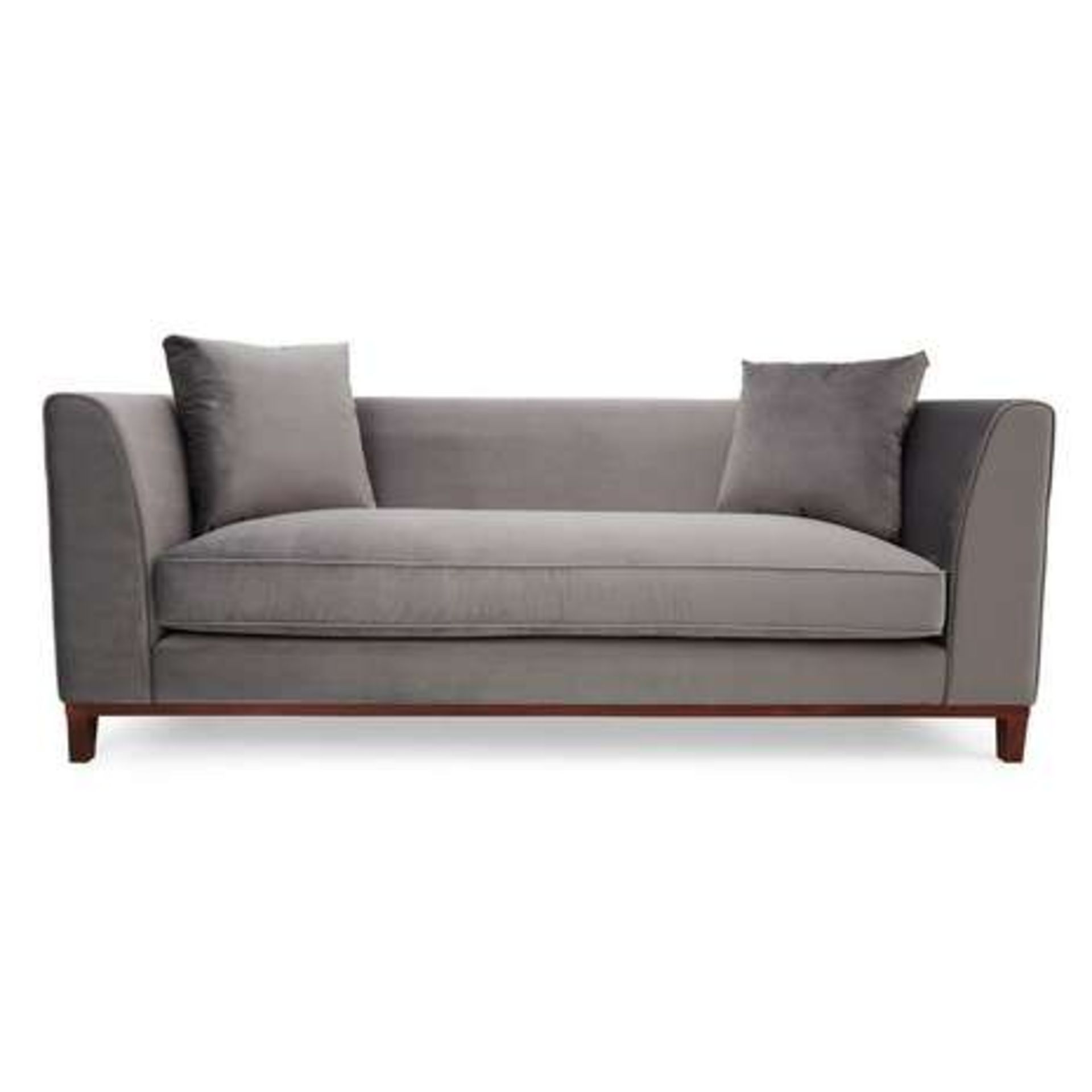 Cleveland 3 Seater Velvet Sofa Steel Grey The Cleveland 2 Seater Velvet Sofa Radiates Sophistication