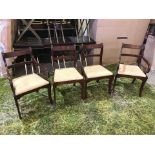 A Set Of 4 x Victoria Styled Chairs ( 2 Carver With Arms And 2 x Side Chairs) Mahogany Frame