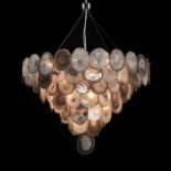 Onyx Discs Pendant (UK) The Pendant Emits A Warm, Ambient Glow, Draped With Seven Overlapping