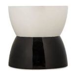 Amaya Lacquered Fiberglass and Glass Accent Side Table 55.8 x 55.8 x 55.8cm RRP £520