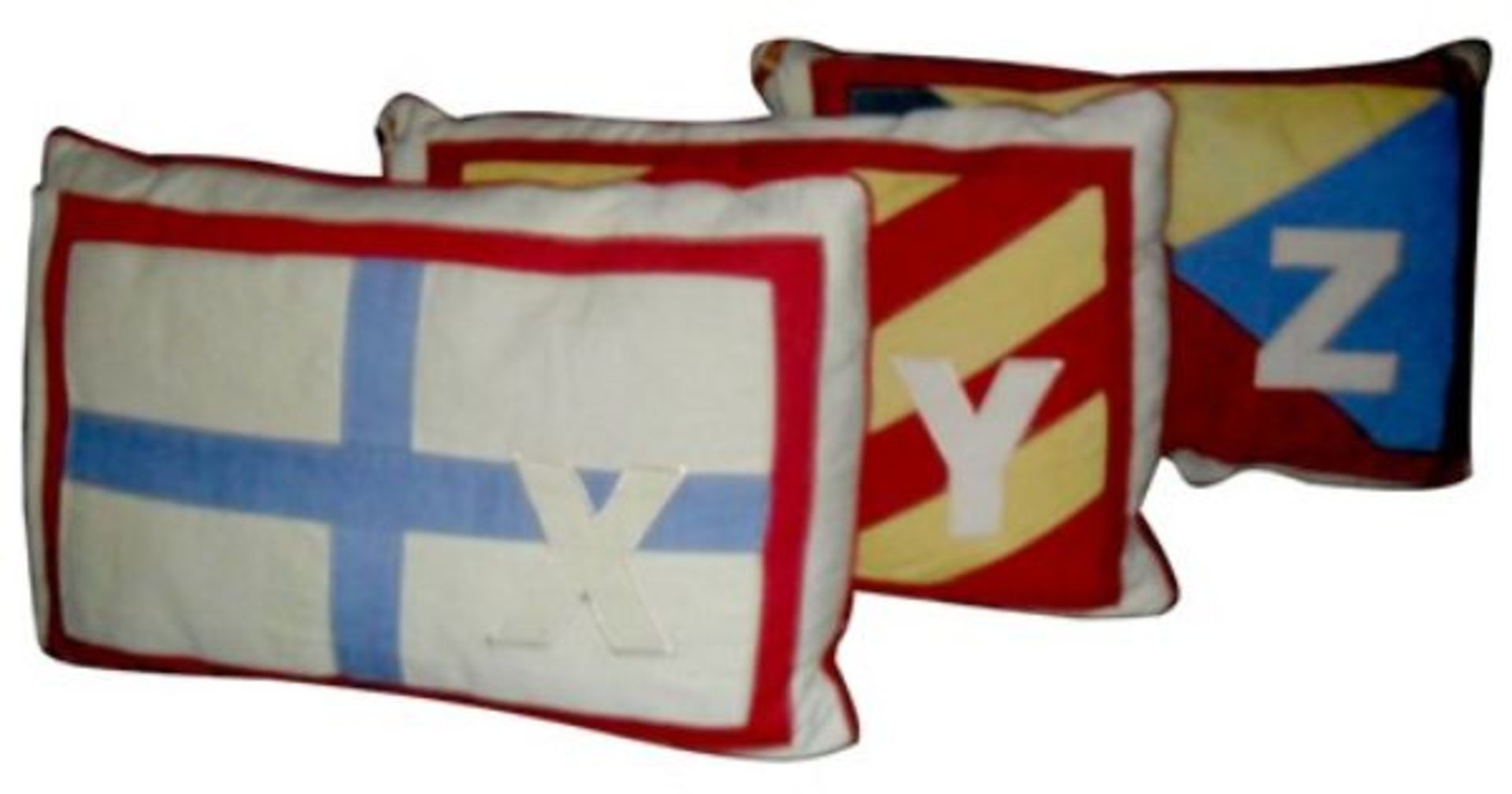 Fleet Semaphore Scatter Cushion Letter O Each Flag Represents Individual Letters Of The Alphabet