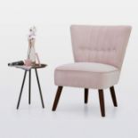 Florence Chair Blush Pink Elegantly Crafted, This Stylish Cocktail Chair Is Designed With A