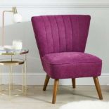 Eleanor Chair – Aubergine Beautifully Fashioned In An Aubergine Purple Colourway, This Stunning