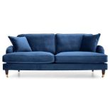 Austin 2 Seater Sofa Royal Blue The Austin 2 Seater Velvet Sofa Is A Charming Addition To Your