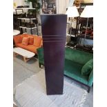 2 x Tall teak dark stained planter with mild steel top planting box 40 x 40 x 180cm