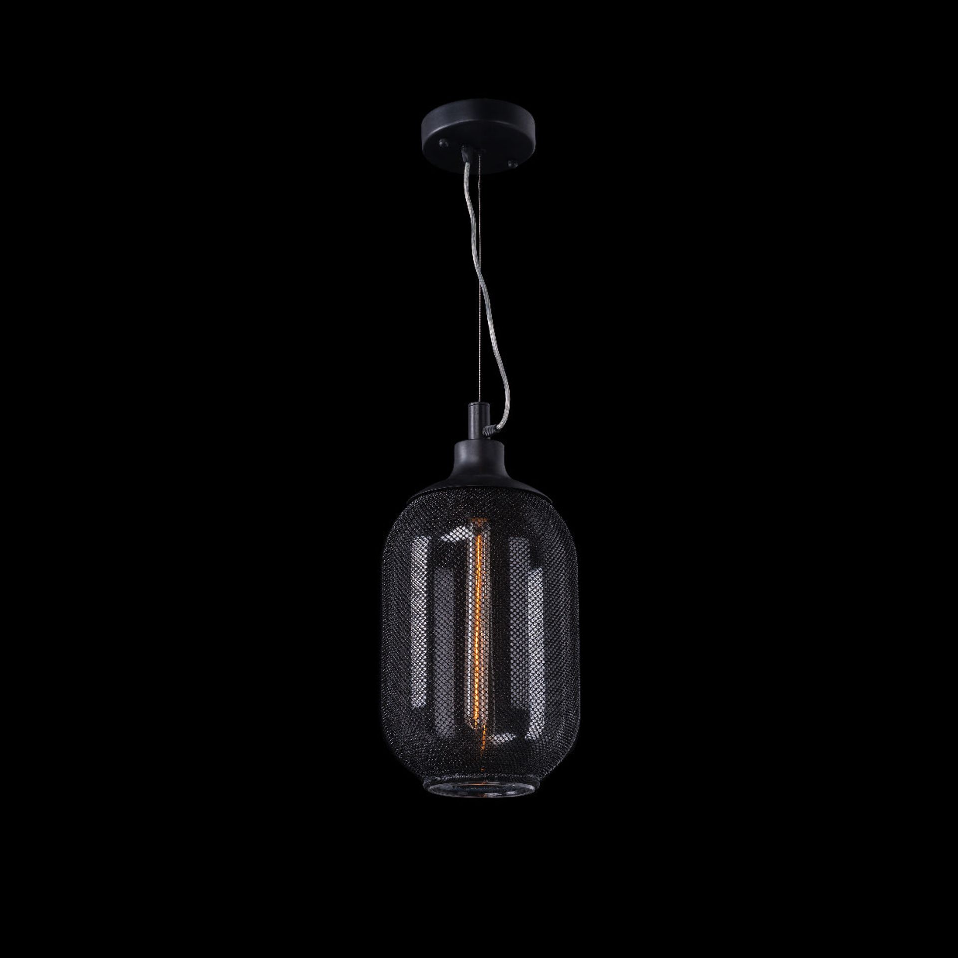 Syphon Pendant (UK) Clear and Matt Brass Mesh Inspired By 1920s Vintage Soda Syphons, Used By Barmen - Image 2 of 2