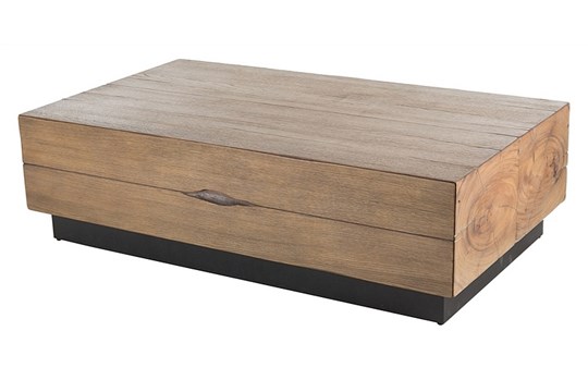 Geneva Coffee Table Natural End Cut Oak Wood Combines The Laid-Back Lakeside Vibe And Modern