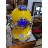 Reproduction Boston New U.S navy mark V 18"Diving Divers helmet deep sea chrome yellow finish 40cm x