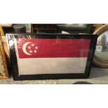 Flag Shadow Box Indonesia A Visually Compelling Addition To Any Room With A Bold Graphic Print,