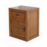 Montana RHF Cupboard Unit Nibbed Oak Features Streamline Design With Brass Cup Handles And