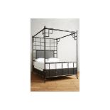 Boyd Faux Bamboo 4 Poster Bed Black and ; Gold UK King (Mattress Not Supplied) The Incredible Design