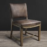 Cliveden Dining Side Chair Destroyed Raw Leather A classic chair with timeless elegance, the