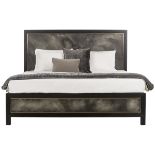 Levi UK King Size Bed ( Mattress Not Included) Art Deco Style Designer Bed Frame With Ebonized Ash