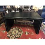 Portrait Desk-Sandshore Black Made From Solid Oak And Has Been Stained To Achieve A Stunning