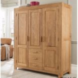 Oregon Triple Wardrobe This oiled oak range from Halo Living is set to be a best seller. Sturdy,
