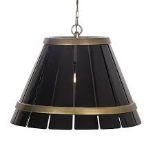Boyd Mikado Hanging Shade A modern take on the classic chandelier, featuring weathered wooden slates