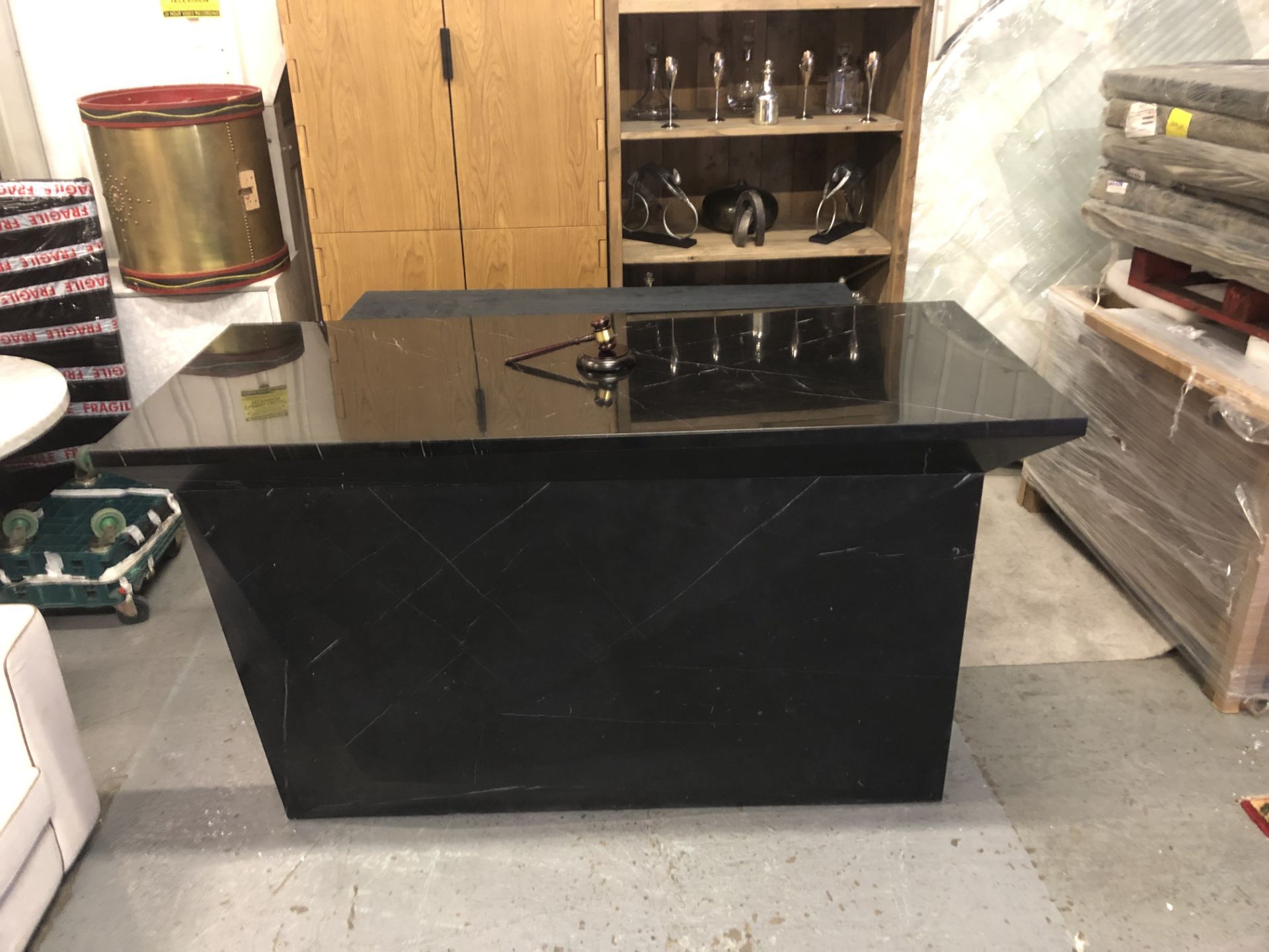 Carrera Marble Black Reception Counter As a first point of contact, the materials you use for your