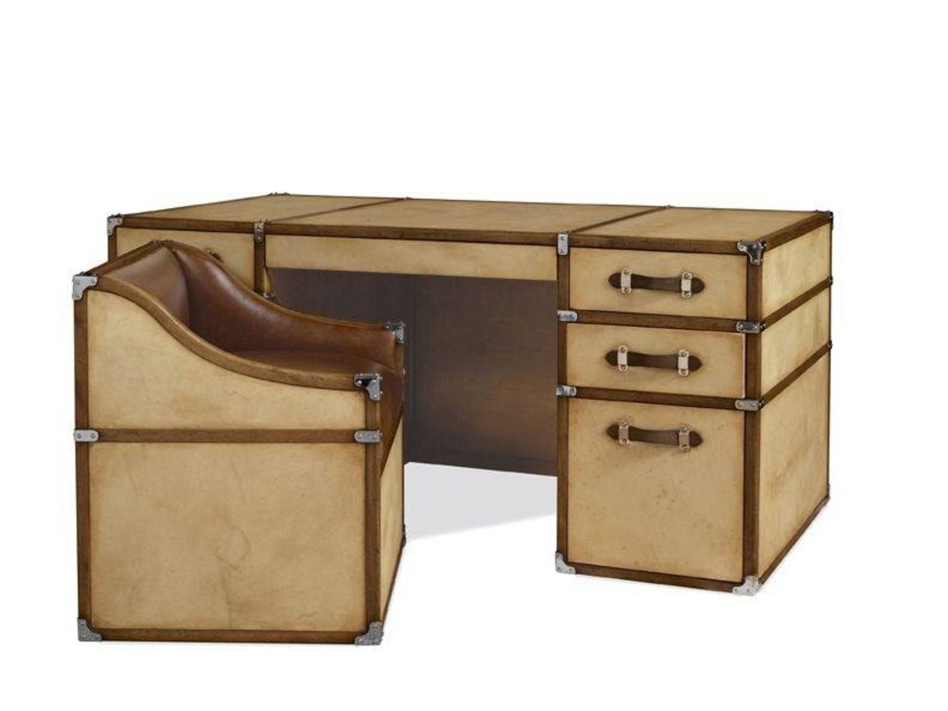 Drake Desk With Chair Vellum Wrapped Contemporary Desk And Chair A Modern And Contemporary Feel To